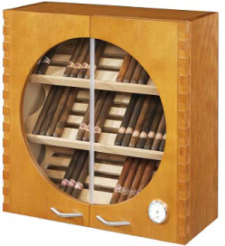 Tiempo Lisa Glass Door Humidor Cabinet